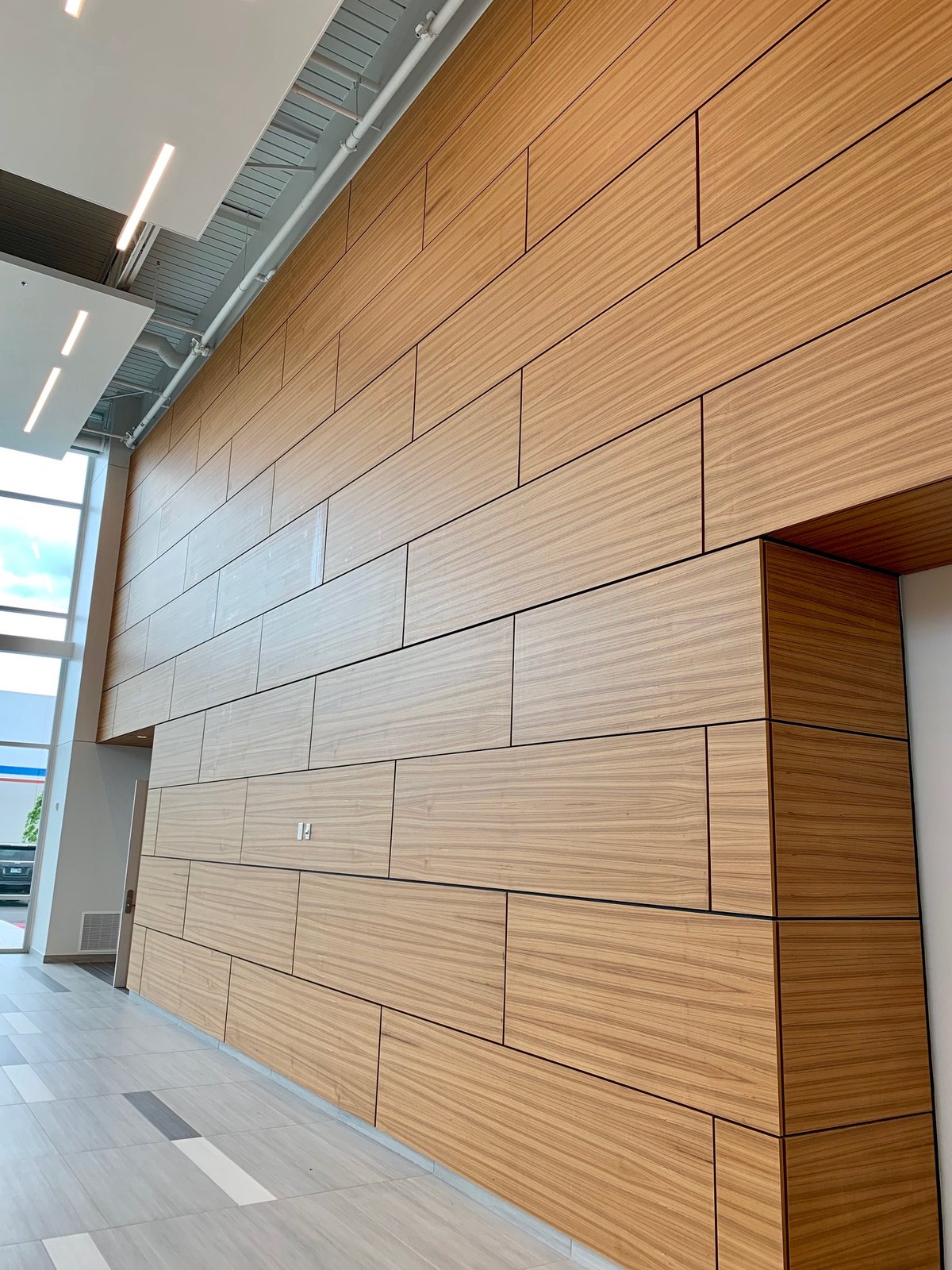St. Vincents Arkansas Neuroscience Institute Teak wall panels